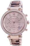 Michael Kors Parker Chronograph Rose Gold Dial Two Tone Steel Strap Watch For Women - MK6832