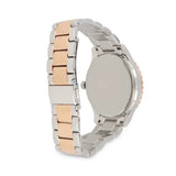 Michael Kors Layton Three Hand Mother of Pearl White Dial Two Tone Steel Strap Watch For Women - MK6849