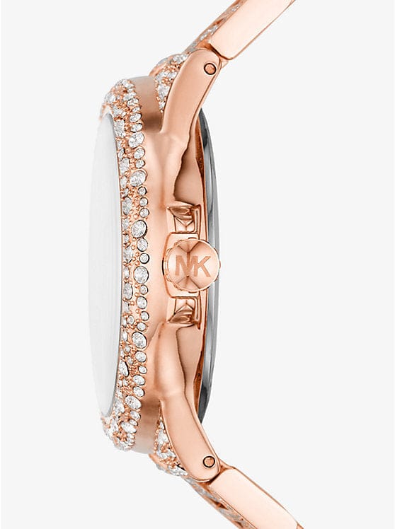 Michael Kors Camille Multifunctional Crystals Rose Gold Dial Rose Gold Steel Strap Watch for Women - MK6961