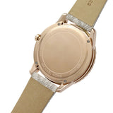 Michael Kors Runway Quartz Rose Gold Dial White Leather Strap Watch For Women - MK6980