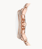 Michael Kors Kerry Purple Dial Rose Gold Stainless Steel Strap Watch for Women - MK3482