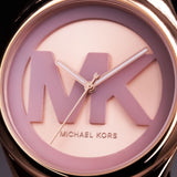 Michael Kors Janelle Three Hand Rose Gold Dial Pink Rubber Strap Watch For Women - MK7139