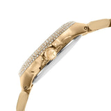 Michael Kors Camille Analog Red Dial Gold Steel Strap Watch For Women - MK7196