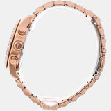 Michael Kors Lexington Chronograph Rose Gold Dial Rose Gold Steel Strap Watch for Women - MK7242