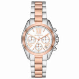 Michael Kors Bradshaw Chronograph White Dial Two Tone Steel Strap Watch For Women - MK7258