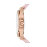 Michael Kors Mini Lennox Three-Hand Rose Gold Dial Pink Silicone Strap Watch For Women - MK7282