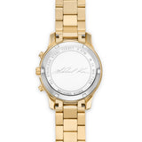 Michael Kors Runway Chronograph Gold Dial Gold Steel Strap Watch For Women - MK7326