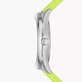 Michael Kors Janelle Three Hand Neon Green Dial Neon Green Rubber Strap Watch For Women - MK7351