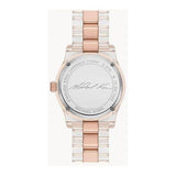 Michael Kors Runway Analog Crystals Rose Gold Dial Two Tone Steel Strap Watch for Women - MK7355