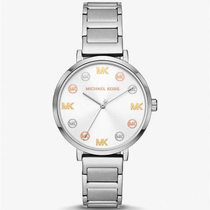 Michael Kors Addyson Quartz Silver Dial Silver Steel Strap Watch for Women - MK7417