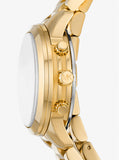 Michael Kors Runway 18K Gold-Plated Triple Wrap Gold Dial Gold Steel Strap Watch for Women - MK7450