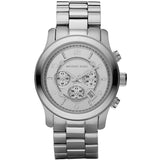 Michael Kors Runway Silver Dial Silver Steel Strap Watch for Men- MK8086