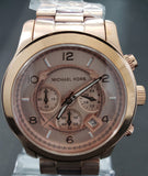 Michael Kors Runway Chronograph Rose Gold Dial Rose Gold Steel Strap Watch for Men - MK8096