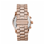 Michael Kors Runway Stop Hunger Quartz Blue Dial Rose Gold Steel Strap Watch For Men - MK8358