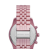 Michael Kors Lexington Chronograph Pink Dial Pink Steel Strap Watch for Women - MK8792