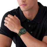 Michael Kors Accelerator Chronograph Green Dial Green Nylon Strap Watch for Men - MK9144