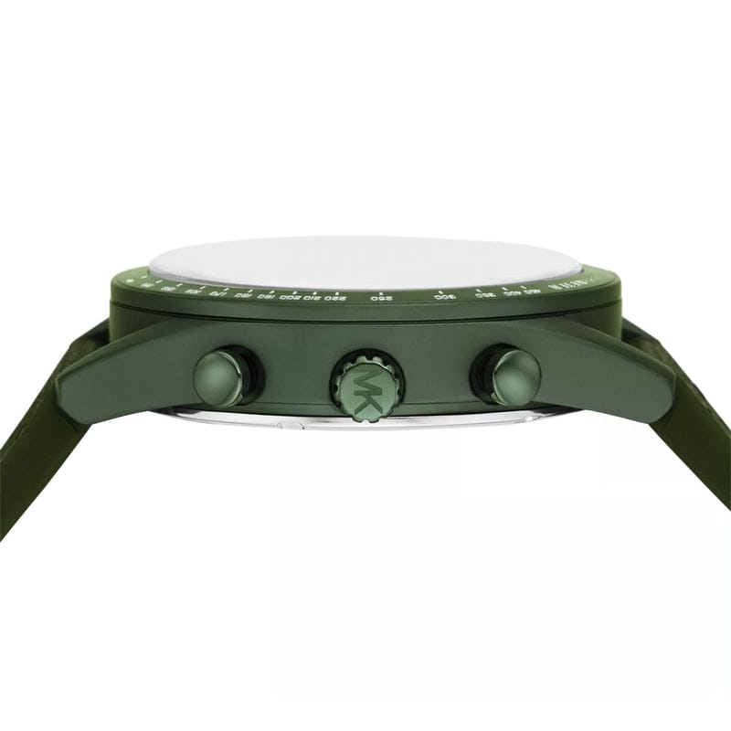 Michael Kors Accelerator Chronograph Green Dial Green Nylon Strap Watch for Men - MK9144