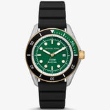 Michael Kors Maritime Analog Green Dial Black Silicone Strap Watch for Men - MK9158