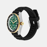 Michael Kors Maritime Analog Green Dial Black Silicone Strap Watch for Men - MK9158