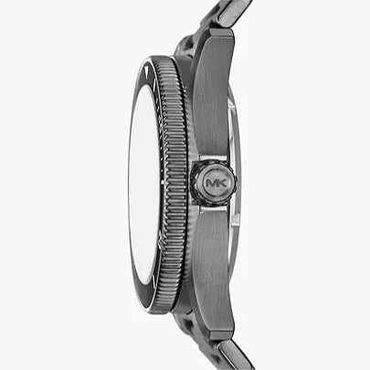Michael Kors Maritime Three-Hand White Dial Grey Steel Strap Watch for Men - MK9163