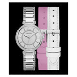 Guess Montage Quartz Silver Dial Silver Steel Strap Watch For Women - GW0588L2