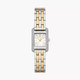 Michael Kors Three-Hand White Dial Two Tone Steel Strap Watch for Women - MKO1035