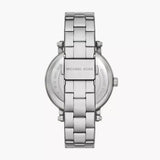 Michael Kors Corey Three Hand Pink Dial Silver Steel Strap Watch for Women - MKO1050