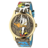 Gucci G Timeless Disney Donald Duck Brown Dial Brown Leather Strap Watch For Women - YA1264167