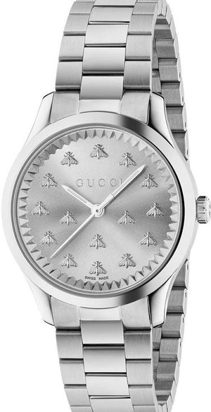 Gucci G Timeless Quartz Silver Dial Silver Steel Strap Watch for Men - YA1265031