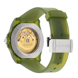 Gucci Dive Automatic Green Dial Green Rubber Strap Unisex Watch - YA136345