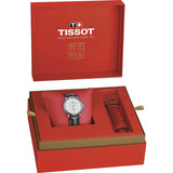 Tissot Carson Premium Lady Born to Be Brace Special Edition Silver Dial Black Leather Strap Watch for Women - T122.207.16.036.00