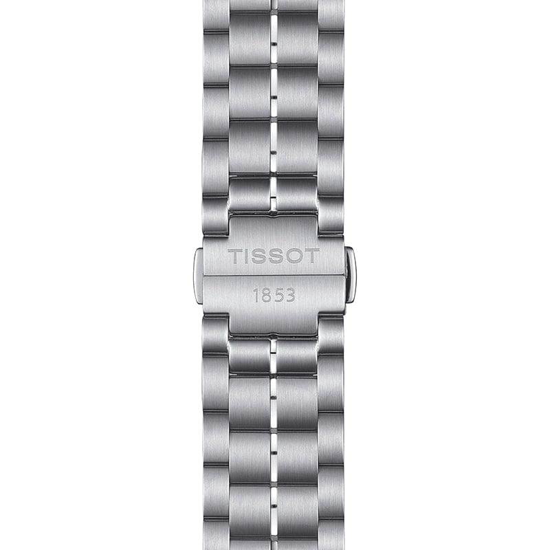 Tissot T Classic Luxury Powermatic 80 Black Dial Silver Steel Strap Watch For Men - T086.408.11.056.00