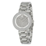 Movado Bold Silver Dial Silver Steel Strap Watch For Women - 3600567