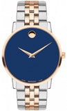 Movado Museum Classic Blue Dial Two Tone Steel Strap Watch for Men - 0607267