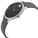 Movado Museum 70th Anniversary Grey Dial Grey Leather Strap Watch For Women - 0607144