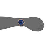 Fossil The Commuter Blue Dial Blue Leather Strap Watch for Men - FS5274