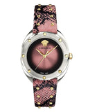 Versace Shadov Pink Dial Pink Leather Strap Watch for Women - VEBM00818