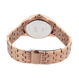 Guess Crystal Diamonds Rose Gold Dial Rose Gold Steel Strap Watch For Women - W11069L1