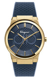 Salvatore Ferragamo Sapphire Blue Dial Blue Rubber Strap Watch for Men - SFHP00220