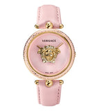 Versace Palazzo Empire Pink Dial Pink Leather Strap Watch for Women - VCO030017