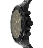 Fossil Bronson Chronograph Black Dial Black Steel Strap Watch for Men - FS5851