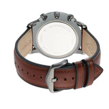 Fossil Neutra Chronograph Grey Dial Brown Leather Strap Watch for Men - FS5512