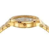 Versace Greca Silver Dial Gold Steel Strap Watch for Men - VEVI00520