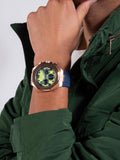 Guess Empire Analog Quartz Lime Green Dial Blue Silicon Strap Watch for Men - GW0583G3