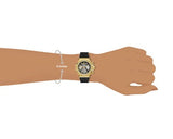 Gold watch MP000000015966960 on wrist, black strap