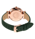 Emporio Armani Pro Planet Analog Silver Dial Green Leather Strap Watch For Women - AR11517