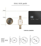 Daniel Wellington 20mm watch dial size guide with coin and credit card...