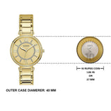 Guess Montage Quartz Gold Dial Gold Steel Strap Watch For Women - GW0588L1