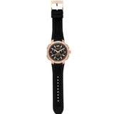 Michael Kors Sydney Pave Black Dial Black Silicone Strap Watch for Women - MK7245