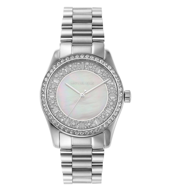 Michael Kors Everest Three hand Silver Dial Silver Steel Strap Watch For Women - MK7403